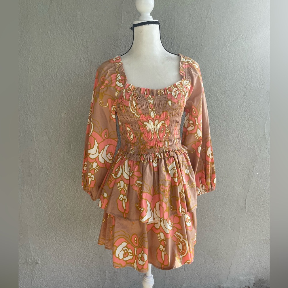 Cleobella - Small - Journey Mini Dress abstract rose